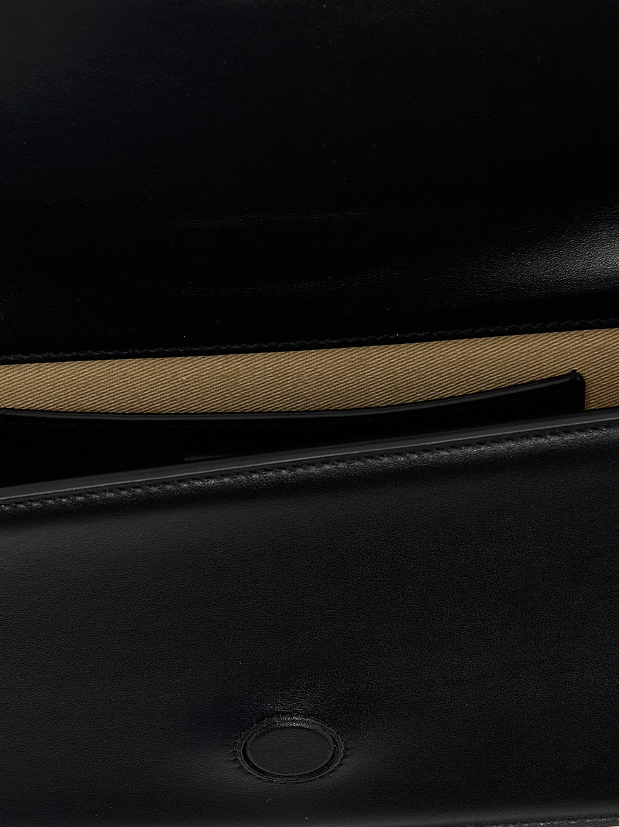 Black Cowhide Shoulder Bag