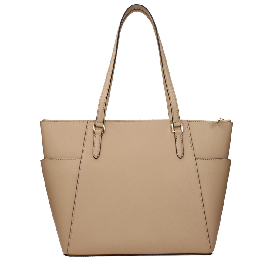 Beige Leather Shoulder Bag