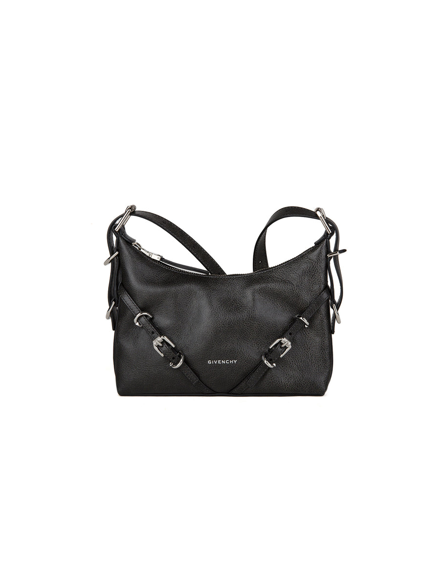 Gray Calfskin Shoulder Bag