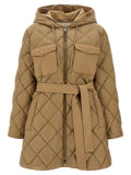 Beige Polyester Full-Length Jacket