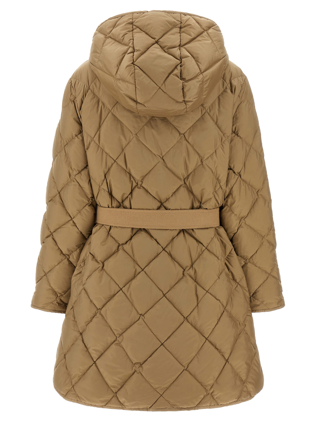 Beige Polyester Full-Length Jacket